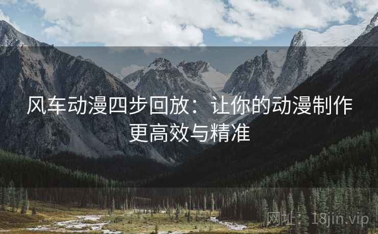 风车动漫四步回放：让你的动漫制作更高效与精准